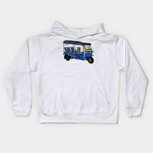 Tuk tuk cartoon illustration Kids Hoodie